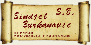 Sinđel Burkanović vizit kartica